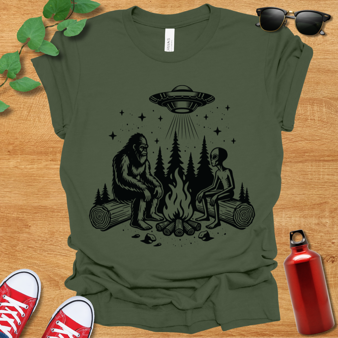 Sasquatch And Alien T-Shirt